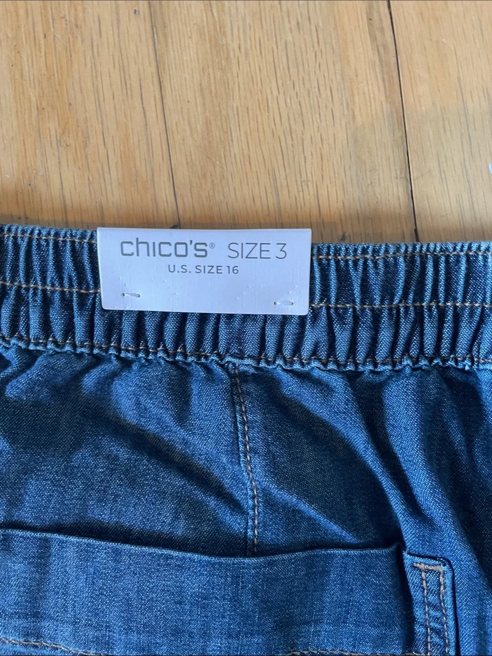 Brand new with tags Chico’s lightweight denim Shorts size 3/16